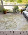 Faerara Gold Washable Indoor-Outdoor Rug