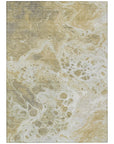 Faerara Gold Washable Indoor-Outdoor Rug