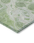 Faerara Green Washable Indoor-Outdoor Rug