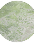 Faerara Green Washable Indoor-Outdoor Rug