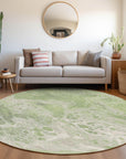 Faerara Green Washable Indoor-Outdoor Rug