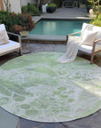 Faerara Green Washable Indoor-Outdoor Rug