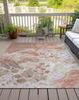 Faerara Orange Washable Indoor-Outdoor Rug