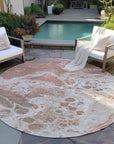 Faerara Orange Washable Indoor-Outdoor Rug