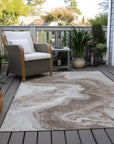 Faeras Brown Washable Indoor-Outdoor Rug