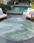 Faeras Green Washable Indoor-Outdoor Rug