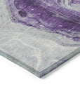 Faeras Purple Washable Indoor-Outdoor Rug