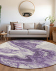 Faeras Purple Washable Indoor-Outdoor Rug