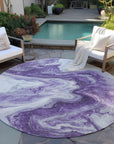 Faeras Purple Washable Indoor-Outdoor Rug