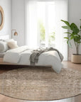 LOOMLAN Rugs Felissae Brown Washable Indoor-Outdoor Rug