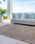 LOOMLAN Rugs Felissae Brown Washable Indoor-Outdoor Rug