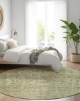 LOOMLAN Rugs Felissae Green Washable Indoor-Outdoor Rug