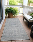 LOOMLAN Rugs Felissae Silver Washable Indoor-Outdoor Rug
