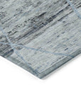 LOOMLAN Rugs Flamara Blue Washable Indoor-Outdoor Rug