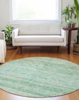 LOOMLAN Rugs Flamara Green Washable Indoor-Outdoor Rug