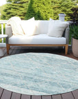 LOOMLAN Rugs Flamara Teal Washable Indoor-Outdoor Rug