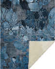 Addison Rugs Floral Blue Washable Indoor-Outdoor Rug