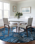Addison Rugs Floral Blue Washable Indoor-Outdoor Rug