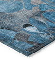 Addison Rugs Floral Blue Washable Indoor-Outdoor Rug