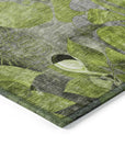 Addison Rugs Floral Green Washable Indoor-Outdoor Rug