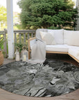 Addison Rugs Floral Grey Washable Indoor-Outdoor Rug