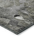 Addison Rugs Floral Grey Washable Indoor-Outdoor Rug