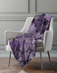Addison Rugs Floral Purple Washable Indoor-Outdoor Rug with Matching Throw