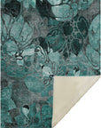 Addison Rugs Floral Teal Washable Indoor-Outdoor Rug