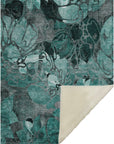 Addison Rugs Floral Teal Washable Indoor-Outdoor Rug