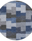 Addison Rugs Flowing Harmony Blue Washable Indoor-Outdoor Rug