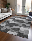 Addison Rugs Flowing Harmony Grey Washable Indoor-Outdoor Rug
