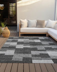 Addison Rugs Flowing Harmony Grey Washable Indoor-Outdoor Rug