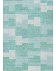 Addison Rugs Flowing Harmony Teal Washable Indoor-Outdoor Rug