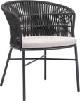 Freycinet Dining Chair (Set of 2) Black-Outdoor Dining Chairs-Zuo Modern-LOOMLAN