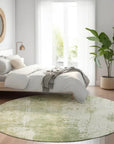LOOMLAN Rugs Fyerra Green Washable Indoor-Outdoor Rug