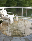 LOOMLAN Rugs Fyerra Olive Washable Indoor-Outdoor Rug
