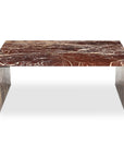 Rosa Rosso Levanto Marble Outdoor Coffee Table