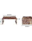 Rosa Rosso Levanto Marble Outdoor Coffee Table