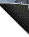 Galas Blue Washable Indoor-Outdoor Rug