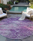 Addison Rugs Galyn Purple Washable Indoor-Outdoor Rug