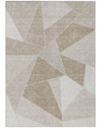 Addison Rugs Gentle Waves Taupe Washable Indoor-Outdoor Rug