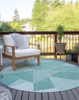 Addison Rugs Gentle Waves Teal Washable Indoor-Outdoor Rug