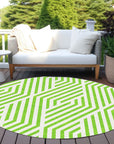 Addison Rugs Geometric Green Washable Indoor-Outdoor Rug