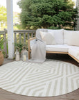 Addison Rugs Geometric Ivory Washable Indoor-Outdoor Rug