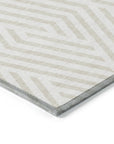 Addison Rugs Geometric Ivory Washable Indoor-Outdoor Rug