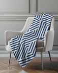 Geometric Navy Washable Indoor-Outdoor Rug