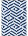 Addison Rugs Geometric Navy Washable Indoor-Outdoor Rug