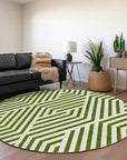 Addison Rugs Geometric Olive Washable Indoor-Outdoor Rug