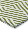 Addison Rugs Geometric Olive Washable Indoor-Outdoor Rug