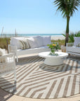 Addison Rugs Geometric Taupe Washable Indoor-Outdoor Rug
